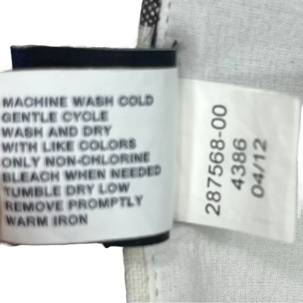 Gap | Women 6R | 100% Linen‎ Ivory & Gray Striped Circle Knee Length Skirt